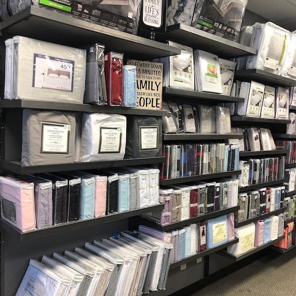 shelves of sheet sets