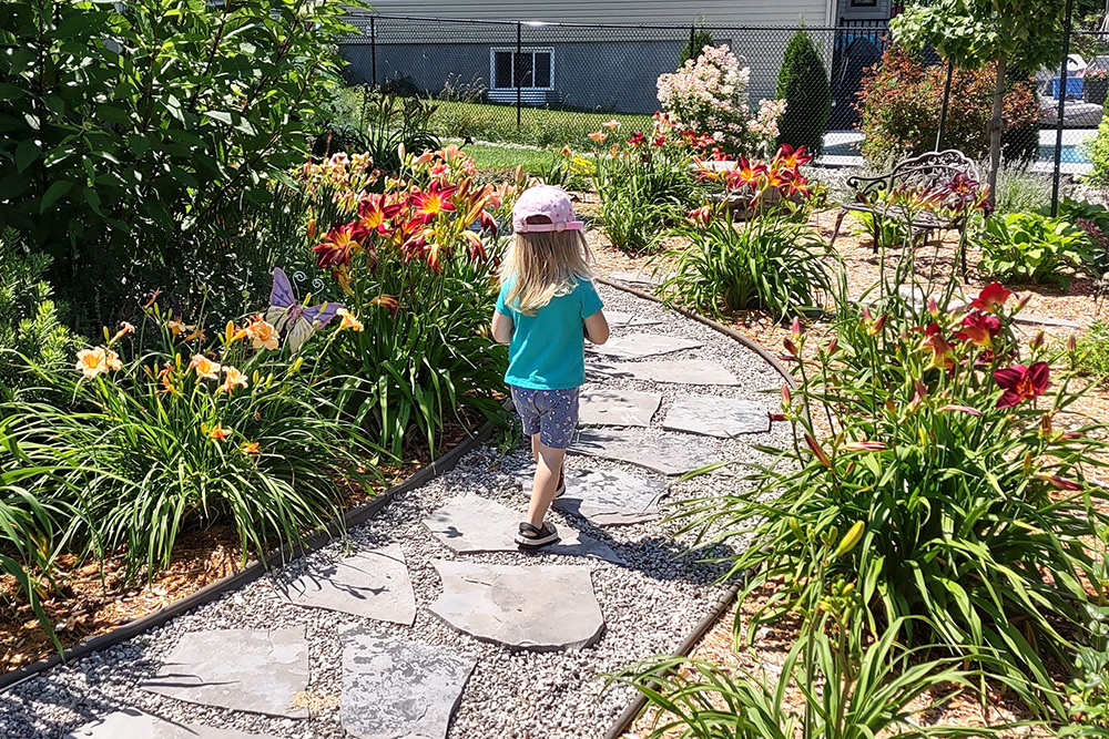 child on path