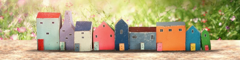 Many houses in a row