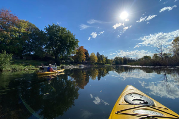Kayaking on Kemptville Creek